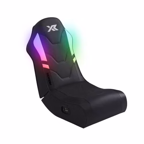 X Rocker Shadow RGB 2.0 Audio Floor Rocker Gaming Chair in Black – 1