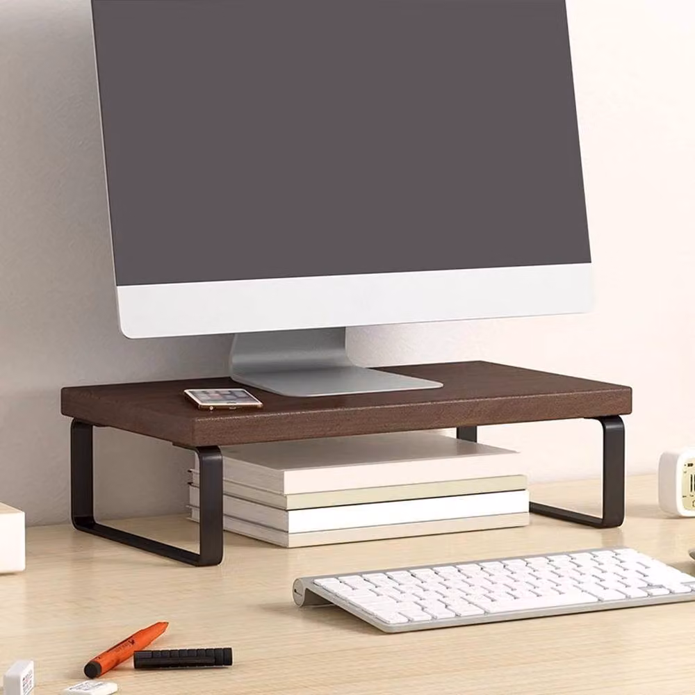 EONLION Brown Wood Computer Desktop Monitor and Laptop Stand – 2