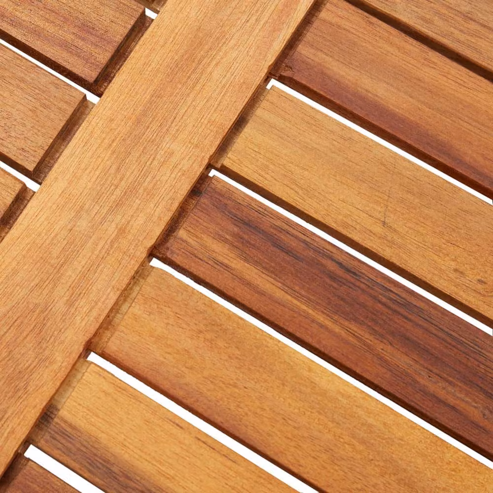 Berkfield Home Folding Garden Coffee Table in Brown Solid Acacia Wood, W/D/H: 40 x 40 x 40 cm – 3
