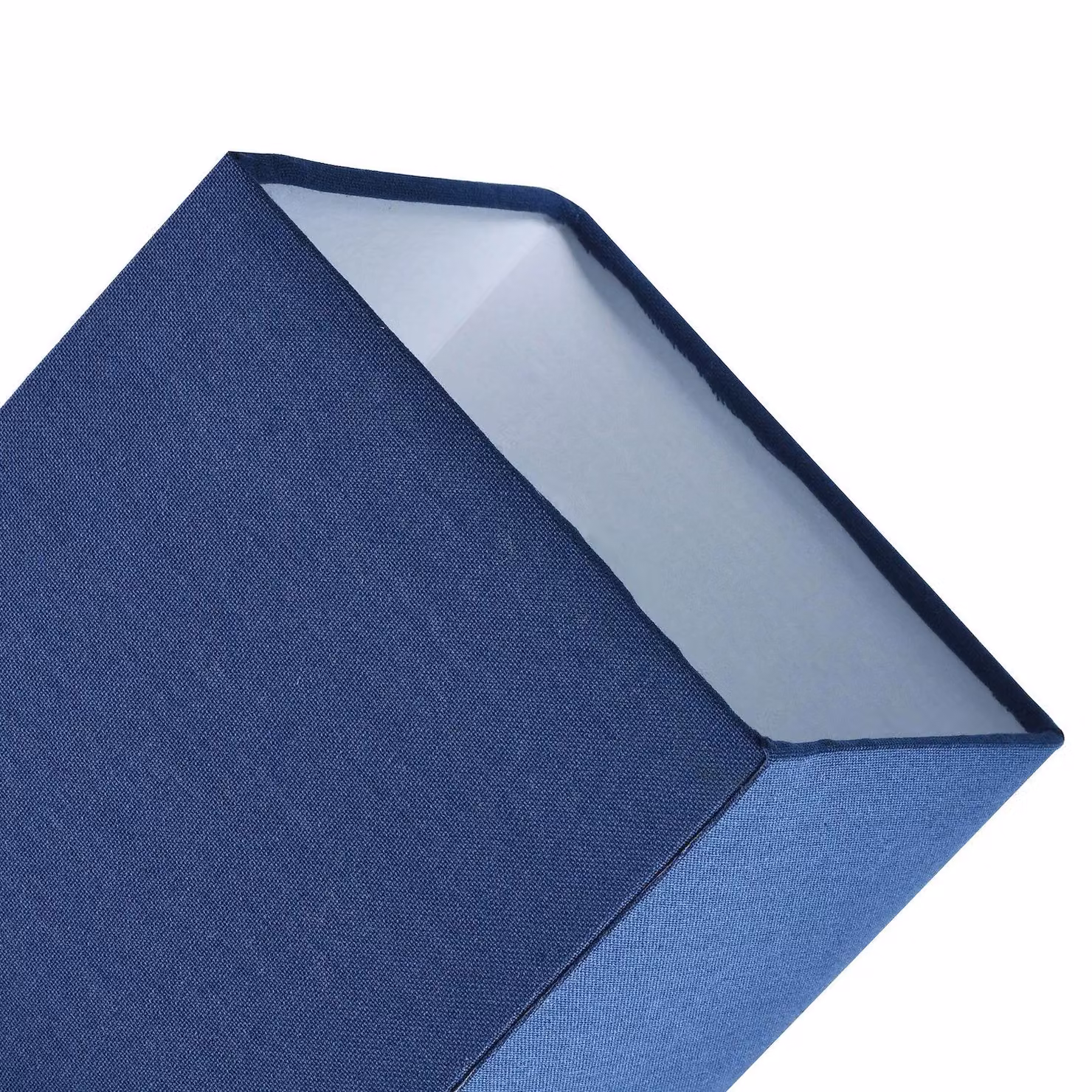 Happy Homewares Rectangular Linen Fabric Lamp Shade in Blue, Length: 29 cm – 6