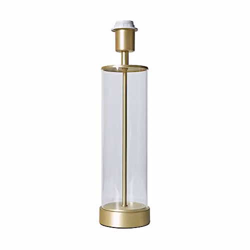 ValueLights MiniSun Balan Tube Table Lamp Base in Gold and Transparent