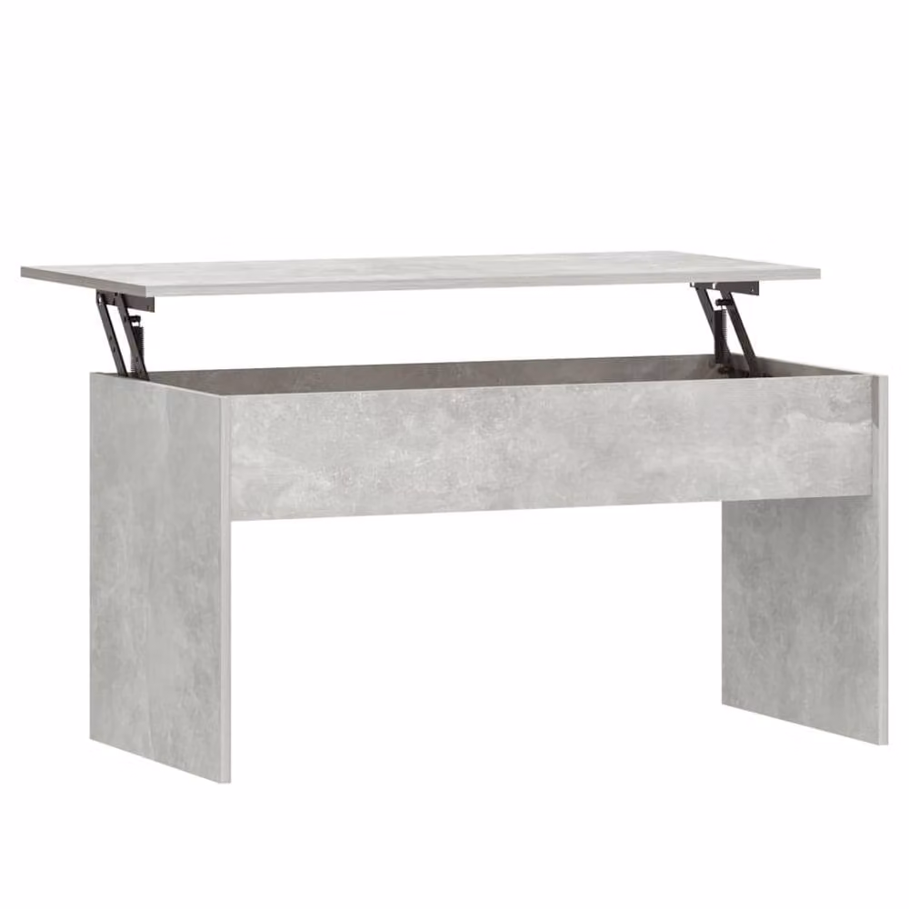 Berkfield Home Modern Rectangular Coffee Table in Grey with Lift Mechanism, W: 102 cm, D: 50.5 cm, H: 52.5 cm – 2
