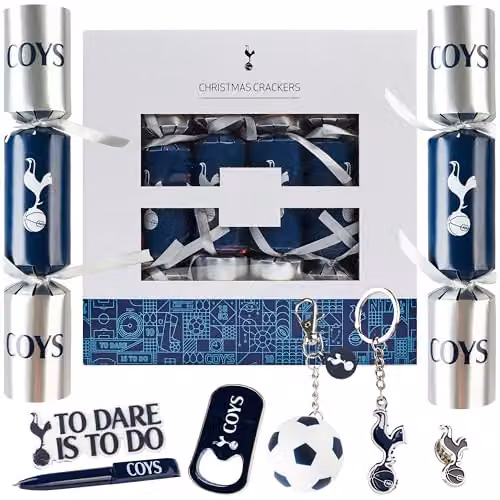 Get Trend Tottenham Hotspur Football Christmas Crackers, Pack of 6, Multicolour