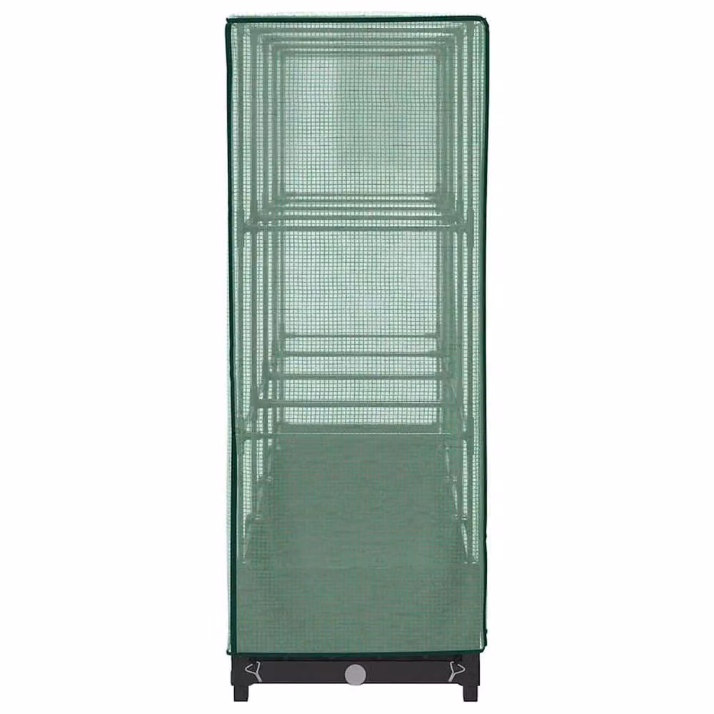 Berkfield Home Raised Bed with Greenhouse Cover in Black Rattan Look, W/D/H: 160 x 40 x 123 cm – 2