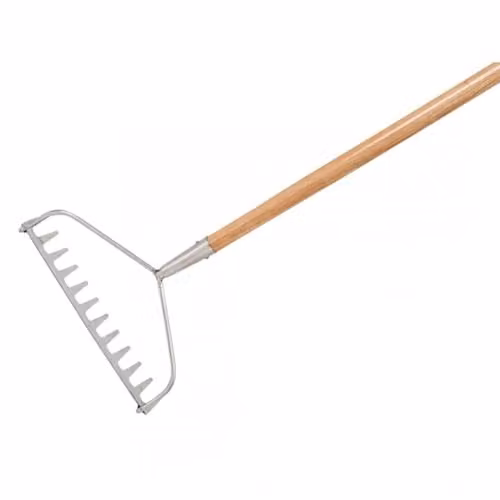 Kent & Stowe Garden Life Stainless Steel Soil Rake in Beige and Silver
