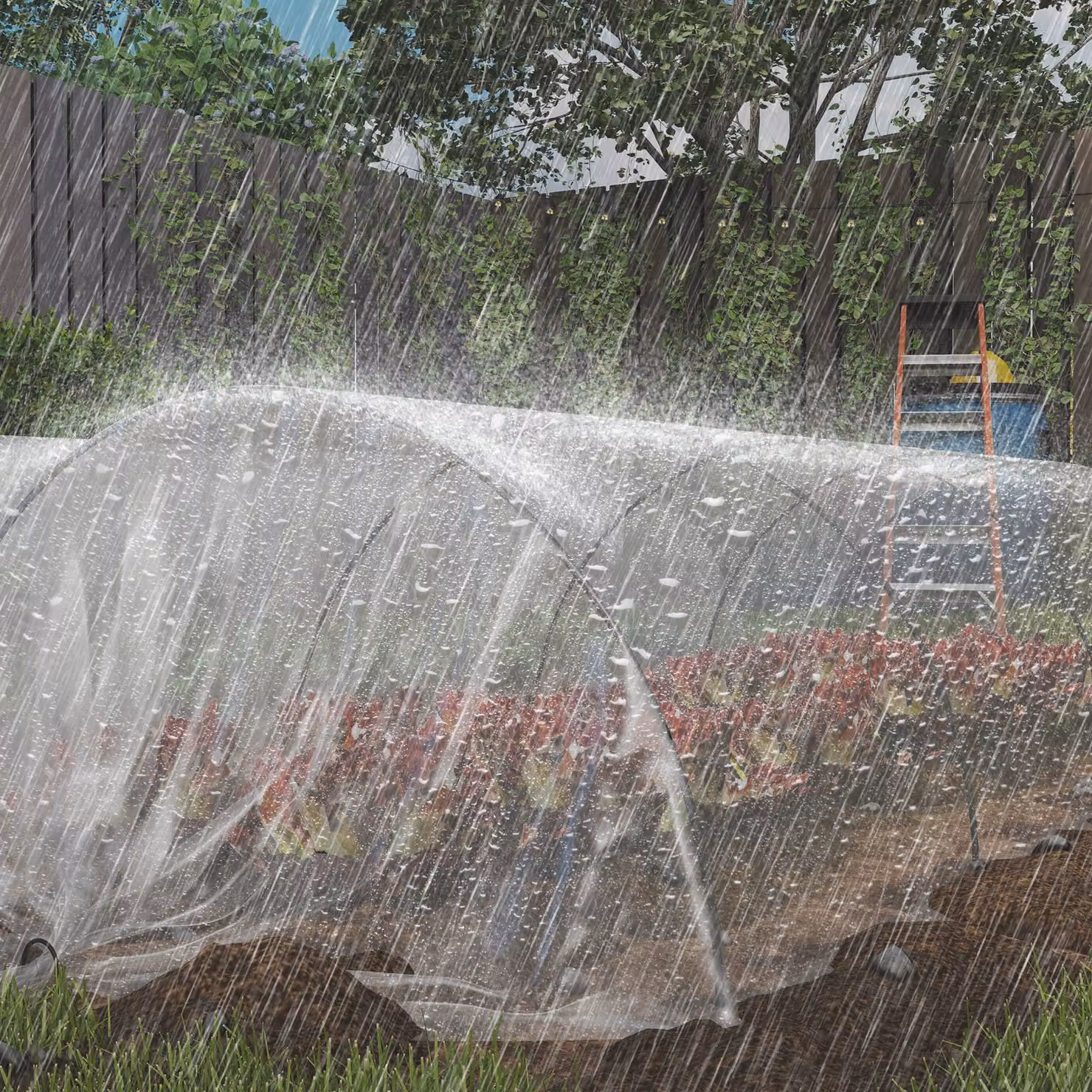 Outsunny Clear Polypropylene Greenhouse Cover Replacement, UV Resistant Waterproof Plastic Polytunnel Cover, 6 x 10m – 6