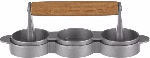 Premier Housewares From Scratch Non-Stick Triple Mini Hamburger Press in Brown – 6