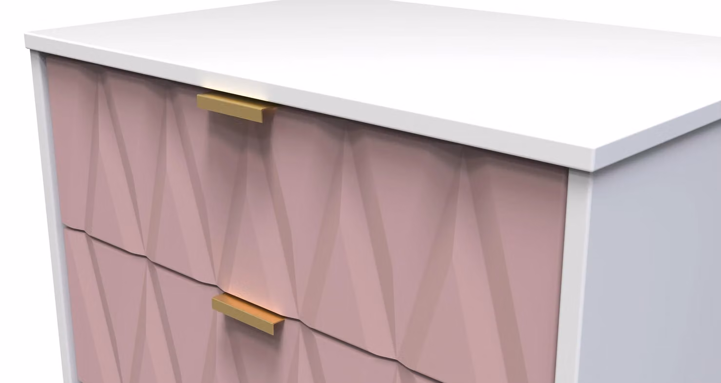 2 U Dallas 3 Drawer Midi Sideboard in Dusty Pink – 3