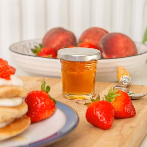 Argon Tableware Set of 6 Transparent Glass Screw Top Jars with Silver Metal Lids, 30ml – 2