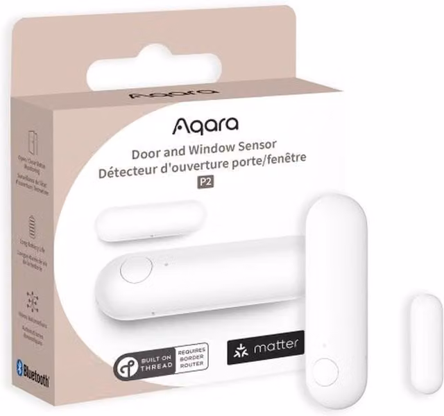 Aqara P2 Door and Window Sensor, White, Bluetooth