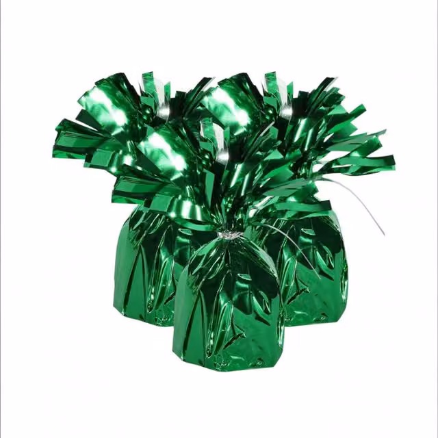 Kingsbury Gifts Green Foil Balloon Weights, Pack of 4