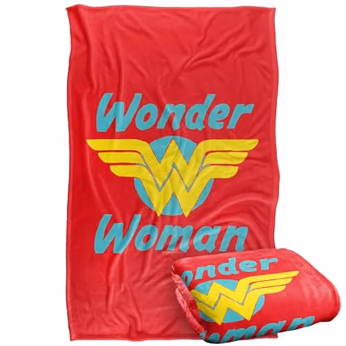 Warner Bros. DC Wonder Woman Silky Touch Super Soft Fleece Throw Blanket, Multicolour – 1