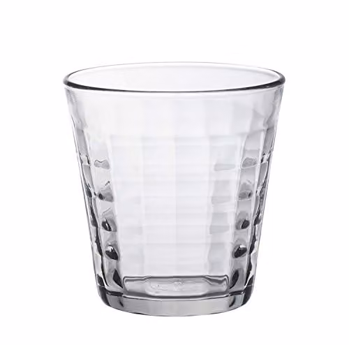 Duralex Prisme Geometric Tumbler, Transparent, 220ml, Pack of 6