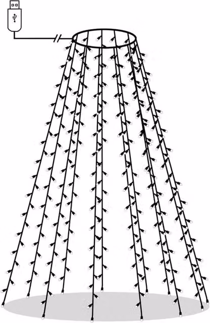 Berkfield Home Multicolour LED Christmas Tree Net Lights with 180 LEDs, 180 cm