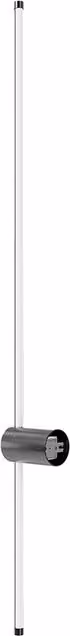 Livingandhome Black Modern Metal LED Wall Light with 360 Degree Rotatable Cylinder Design and Warm White Light, 100 cm
