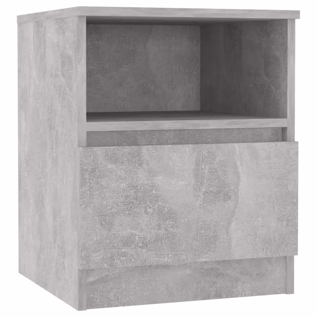 Berkfield Home Bed Cabinets 2 Piece Set in Concrete Grey, W/D/H: 40 x 40 x 50 cm – 3