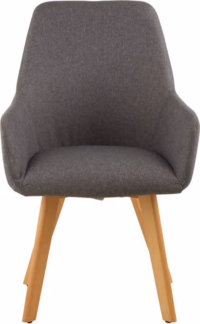 Orsina Stockholm Leisure Chair in Grey with Lacquered Beech Wood