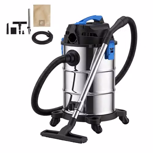 Spector 30L Wet and Dry Vacuum Cleaner in Silver and Blue with 1400W Motor, Blower Function and Power Take Off Socket – 7