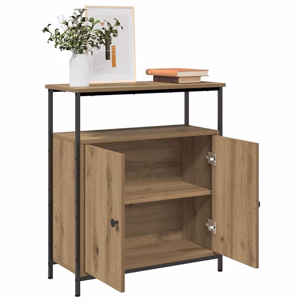 Berkfield Home Artisan Oak Sideboard in Brown, W/D/H: 70 x 30 x 80 cm – 3