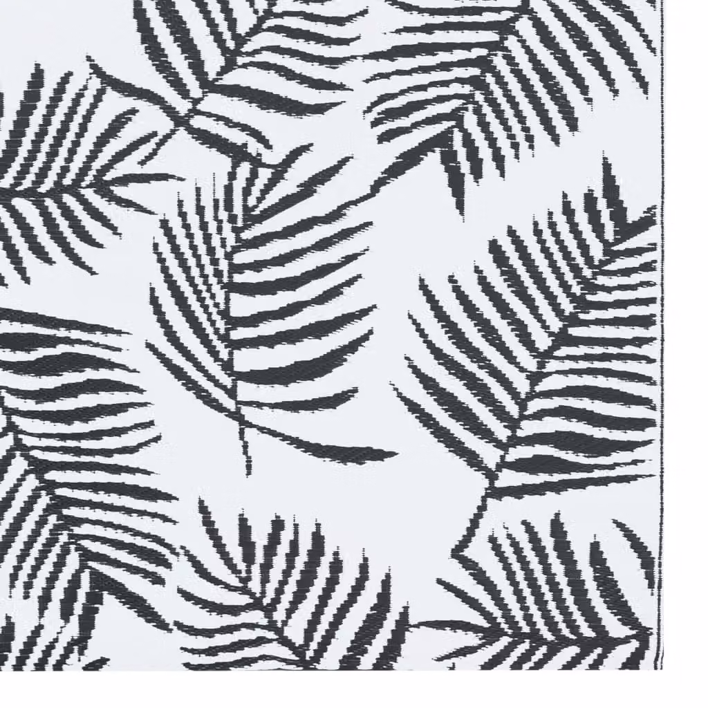 Berkfield Home Modern Outdoor Polypropylene Carpet in White and Black, W/D: 120 x 180 cm – 4