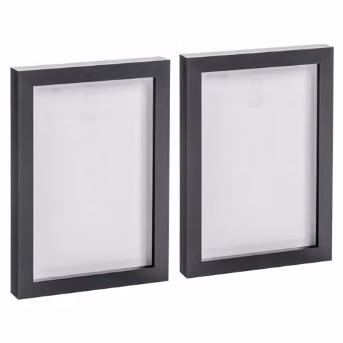 Nicola Spring A5 Black Rectangular Photo Frames, Pack of 2