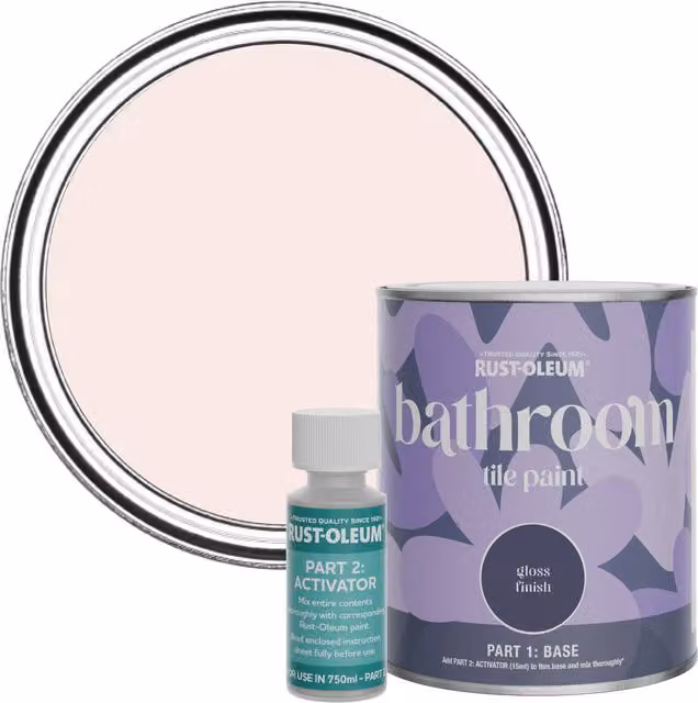 Rust-Oleum Bathroom Tile Paint in Gloss Finish, China Rose Pink, 0.75 l