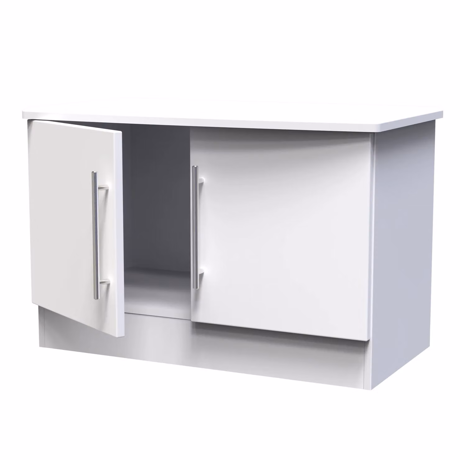 Ready Assembled 2 U Carlton Compact 2 Door TV and Media Unit in White – 2