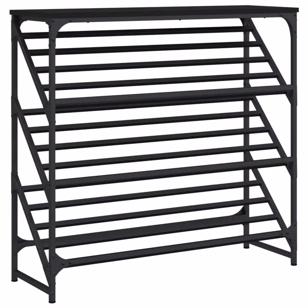 Berkfield Home Black Shoe Rack, W/D/H: 90 x 30 x 85 cm – 2