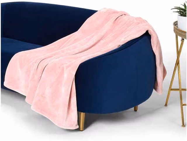 Brand Lab Fluffy Pink Fleece Blanket