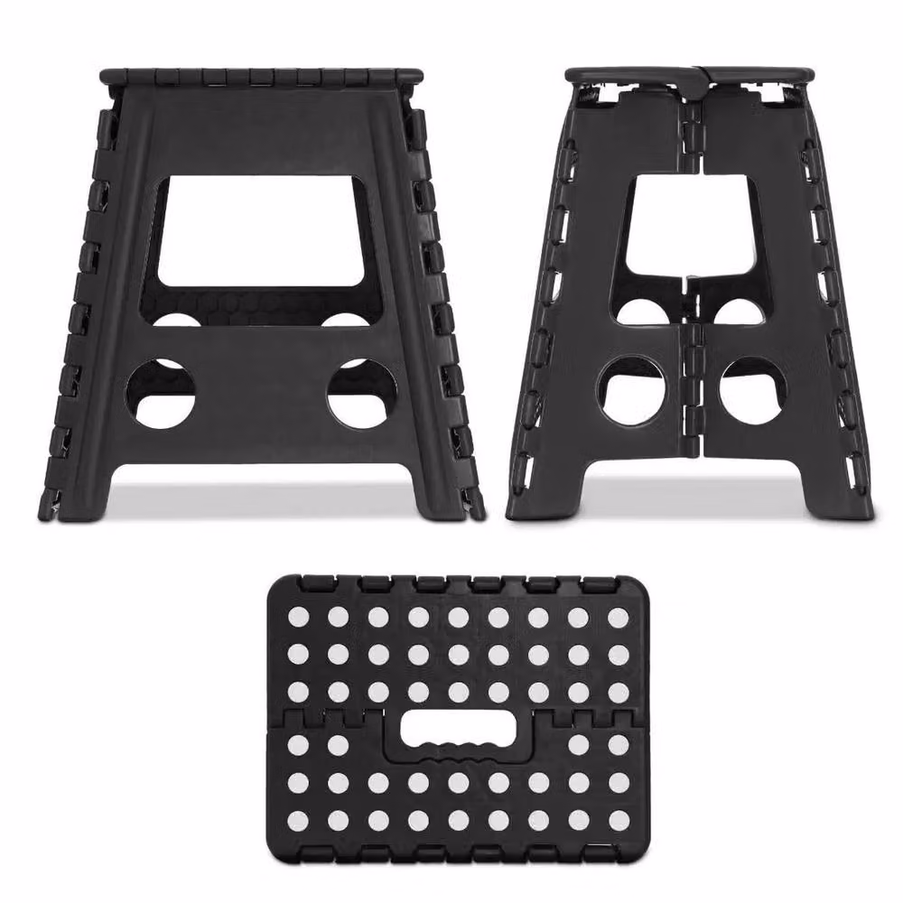 FLAVORA Heavy Duty Folding Step Stool in Black – 6