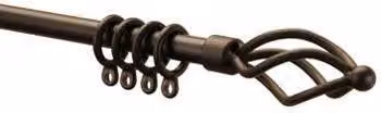 Terrys Extendable Curtain Pole Black