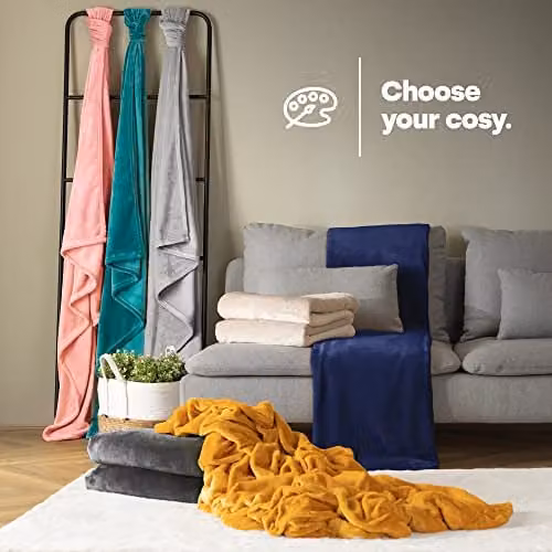 LIVIVO Fluffy Fleece Throw Blanket in Grey, W/D/H: 130 x 150 cm – 4