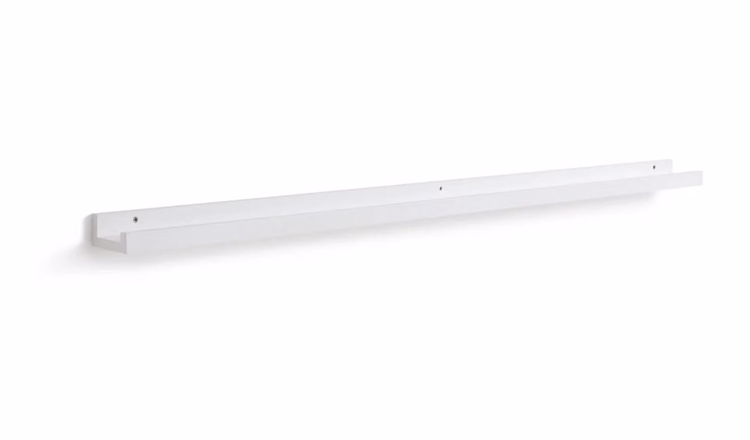 Jak Modern White Wall Mounted Picture Rail Display Shelf, Width: 120 cm