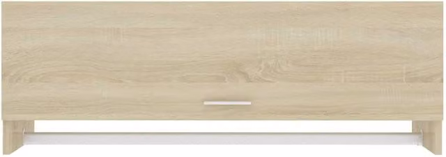 Berkfield Home Sonoma Oak Wardrobe in Beige, W: 100 cm, D: 32.5 cm, H: 35 cm