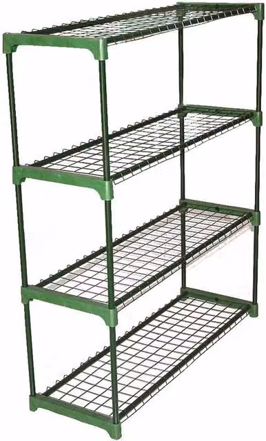 ERGOVEXA Green Metal Freestanding Garden Racking Shelving for Plant Staging and Greenhouse Display, 2-Piece Set – 1