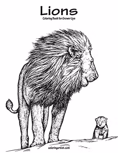 Lions Coloring Book for Grown-Ups Volume 1 by Createspace
