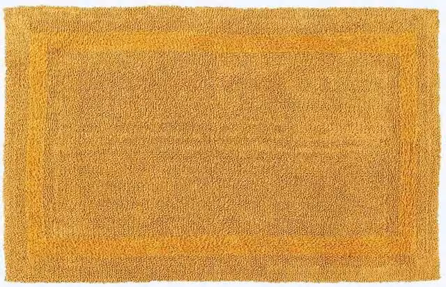 Homescapes Luxury Extra Large Reversible Cotton Bath Mat, Yellow, W/D/H: 70 x 120 cm – 1