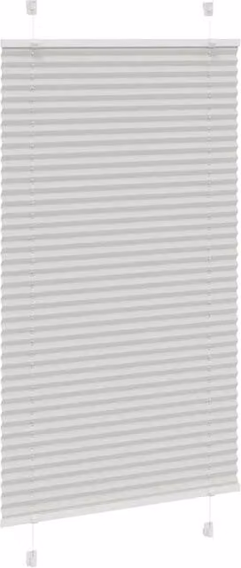 Berkfield Home Single Pleat Fabric Blind in Light Grey, W: 75 cm, H: 150 cm