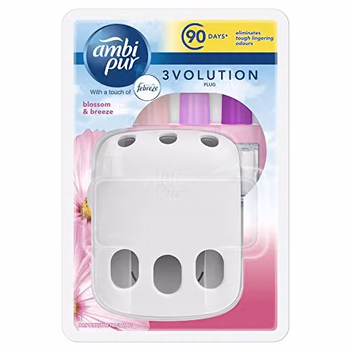 Ambi Pur 3Volution Blossom and Breeze Air Freshener Plug-in Starter Kit, White, 20ml