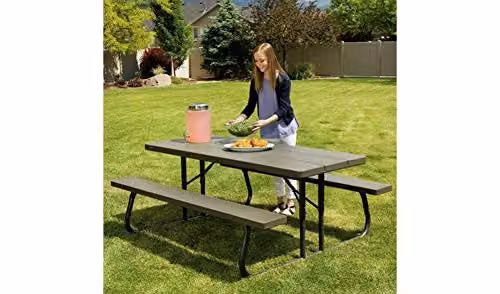 LIFETIME 6 ft Picnic Table in Brown – 2