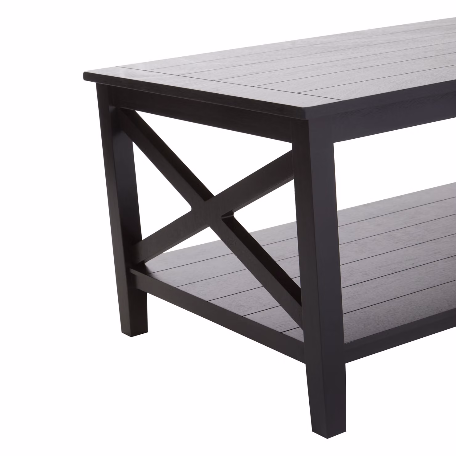 Orsina Black Rectangular Wood Coffee Table W/D/H: 120 x 60 x 45 cm – 6
