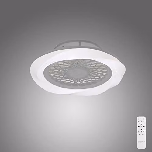 Mantra Iluminación Boreal Dimmable LED Ceiling Light and Fan with Remote Control, Silver, Diameter: 62 cm – 2