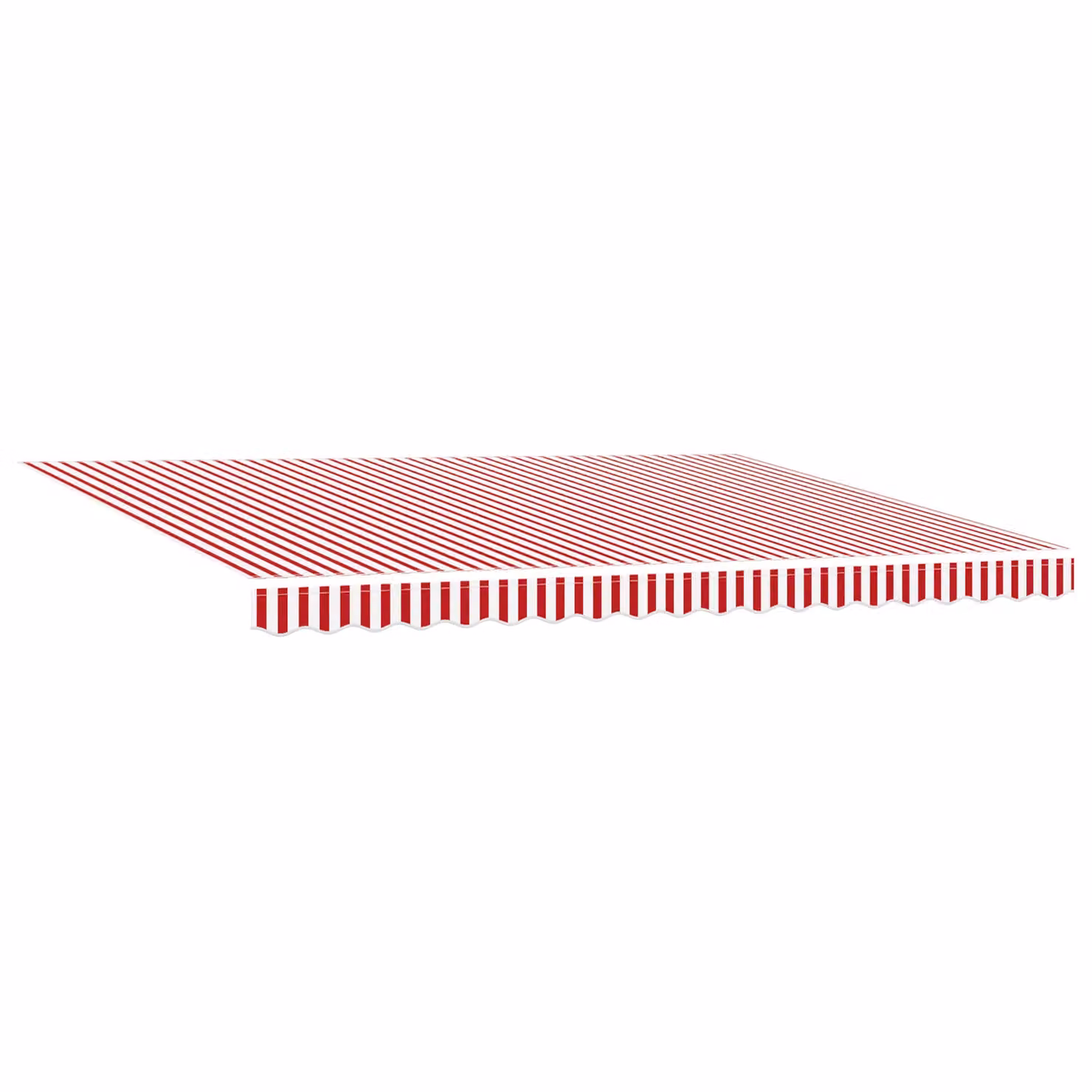 Berkfield Home Manual Retractable Wall-Mounted Folding Arm Awning with LED, Red and White Stripes, W: 450 cm, D: 300 cm – 2