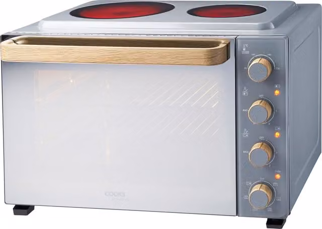 Cooks Professional 48L Mini Oven with 1300W Heating and Hot Air Function in Nordic Grey