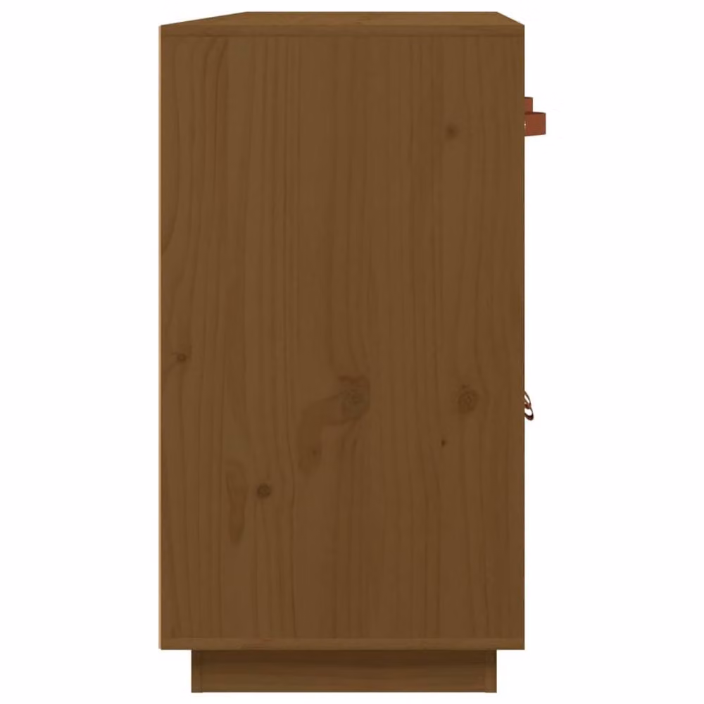 Berkfield Home Honey Brown Solid Wood Pine Sideboard W/D/H: 98.5 x 40 x 75 cm – 4