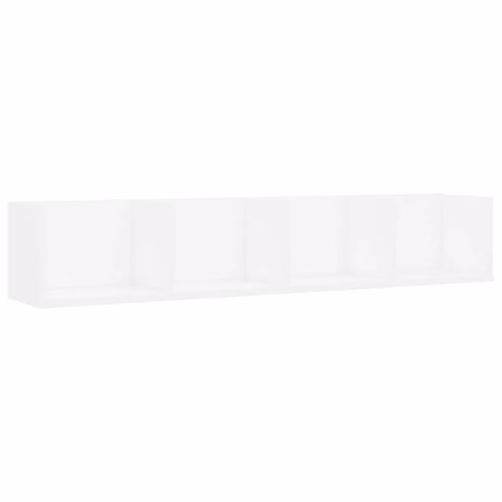 Berkfield Home White CD Wall Shelf, W: 100 cm, D: 18 cm, H: 18 cm – 2