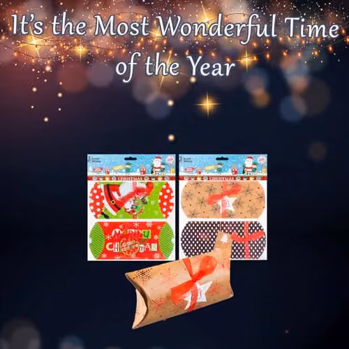 VFM e-Store Christmas Themed Gift Boxes, 2 Pack, Multicolour, W/D/H: 18 x 9 x 4 cm – 3