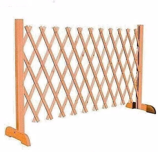 Nordara Brown Wooden Expanding Freestanding Garden Trellis Partition Screen, W: 100 cm, H: 100 cm