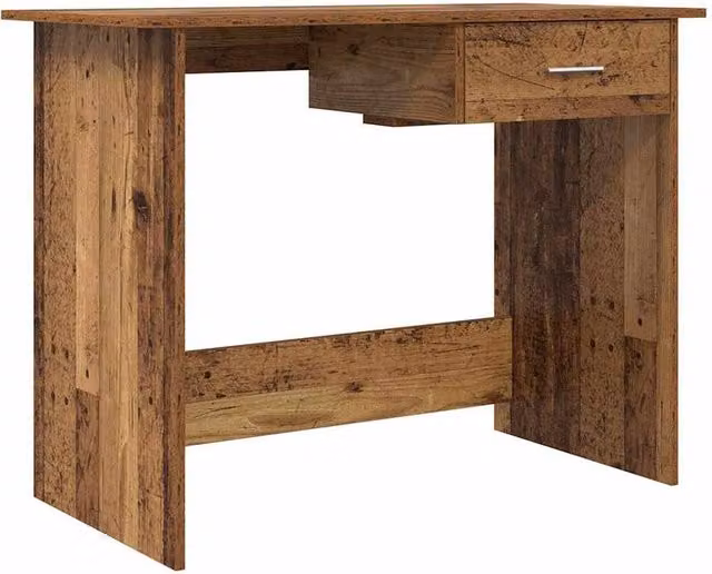 Berkfield Writing Desk in Brown Old Wood, W/D/H: 100 x 50 x 76 cm