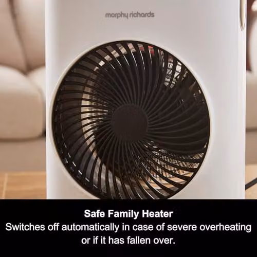 Morphy Richards HeatFlux 2kW Upright Fan Heater with Remote Control and Thermostat, White – 6